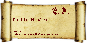 Martin Mihály névjegykártya