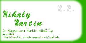 mihaly martin business card